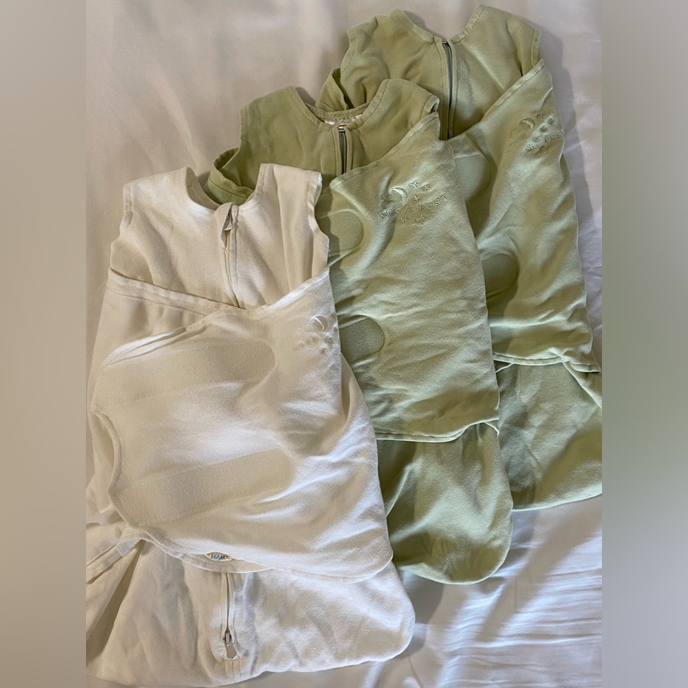 Lot of 3 - Halo Swaddle Sleepsack Blanket - Cotton - Size Newborn